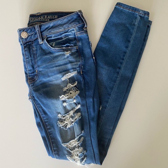 Super stretch ripped jeggings - Picture 1 of 6